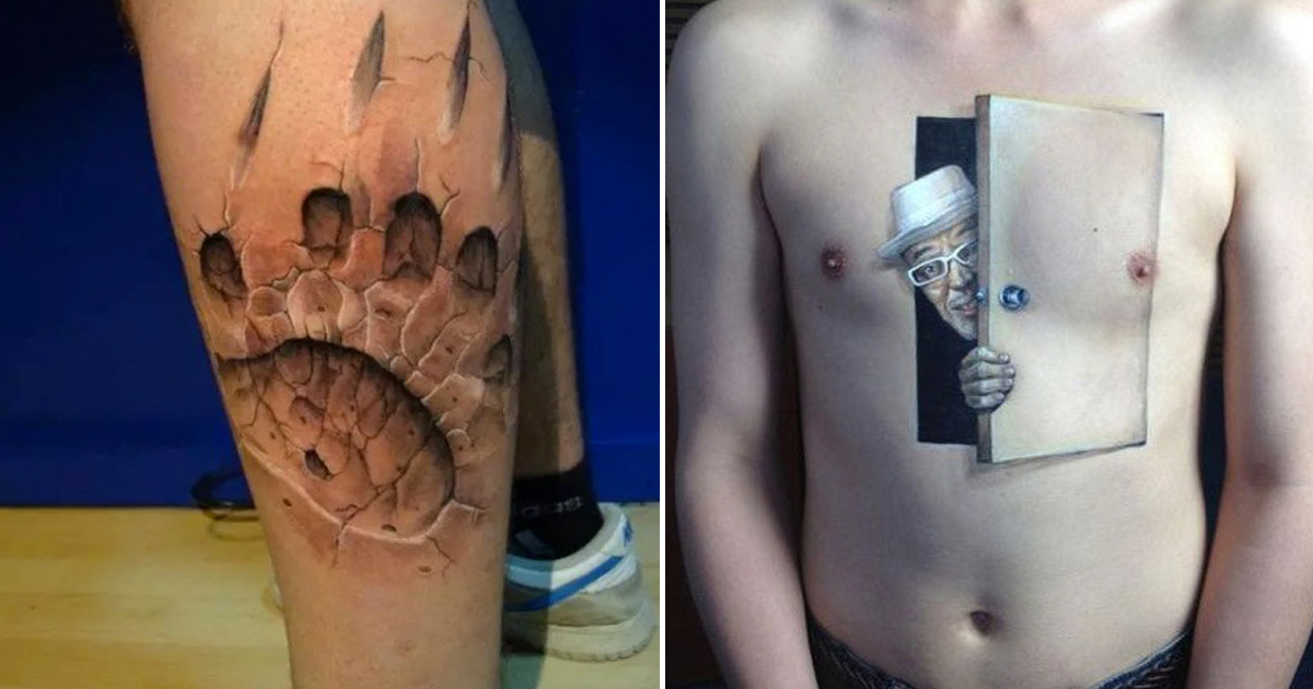 Trippy tattoos look exactly like 'actual, real stickers'