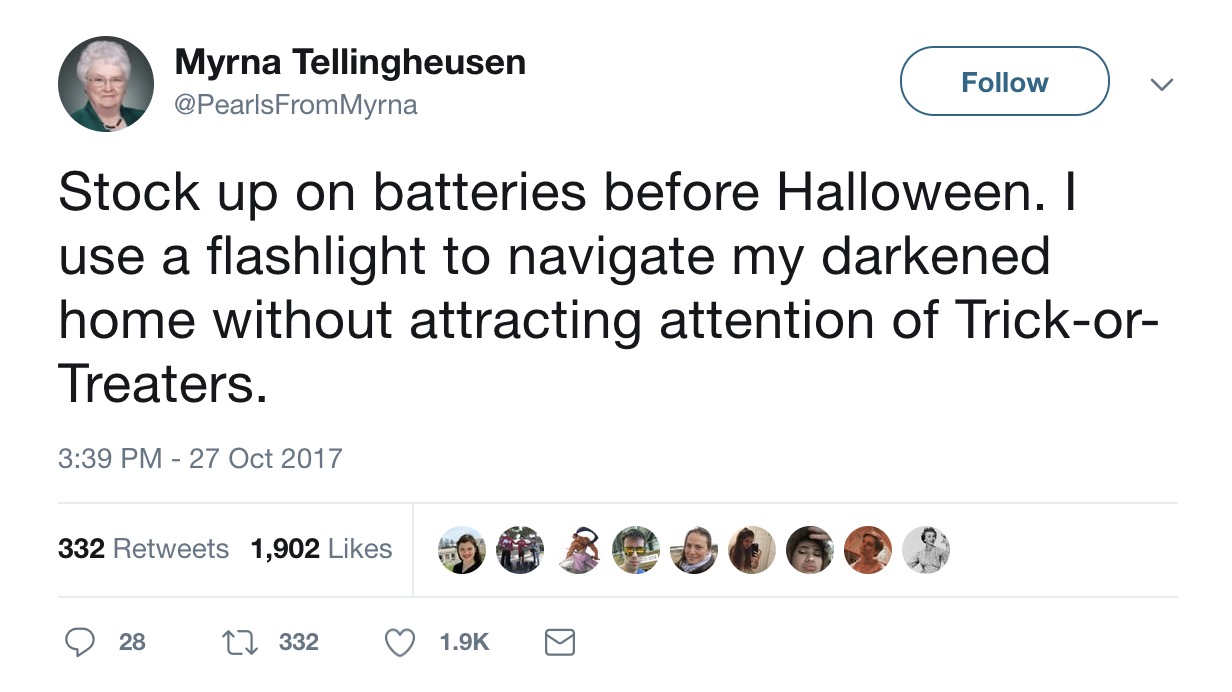 15 Tweets From Myrna Tellingheusen, The Funniest "Grandma" On The