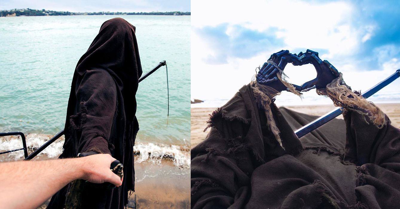 Meet "Swim Reaper," An Instagram Account About A BeachLoving Grim Reaper