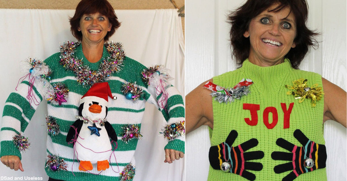 This Woman Creates the Ugliest Christmas Sweaters Ever. For Real.
