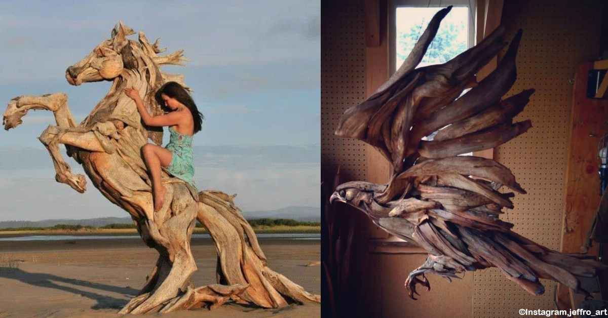 This Artist Creates Masterpieces of out Driftwood